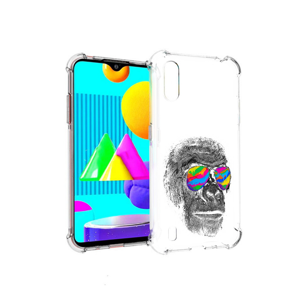 

Чехол MyPads Tocco для Samsung Galaxy M01 крутая обезьяна в очках (PT151401.486.422), Прозрачный, Tocco