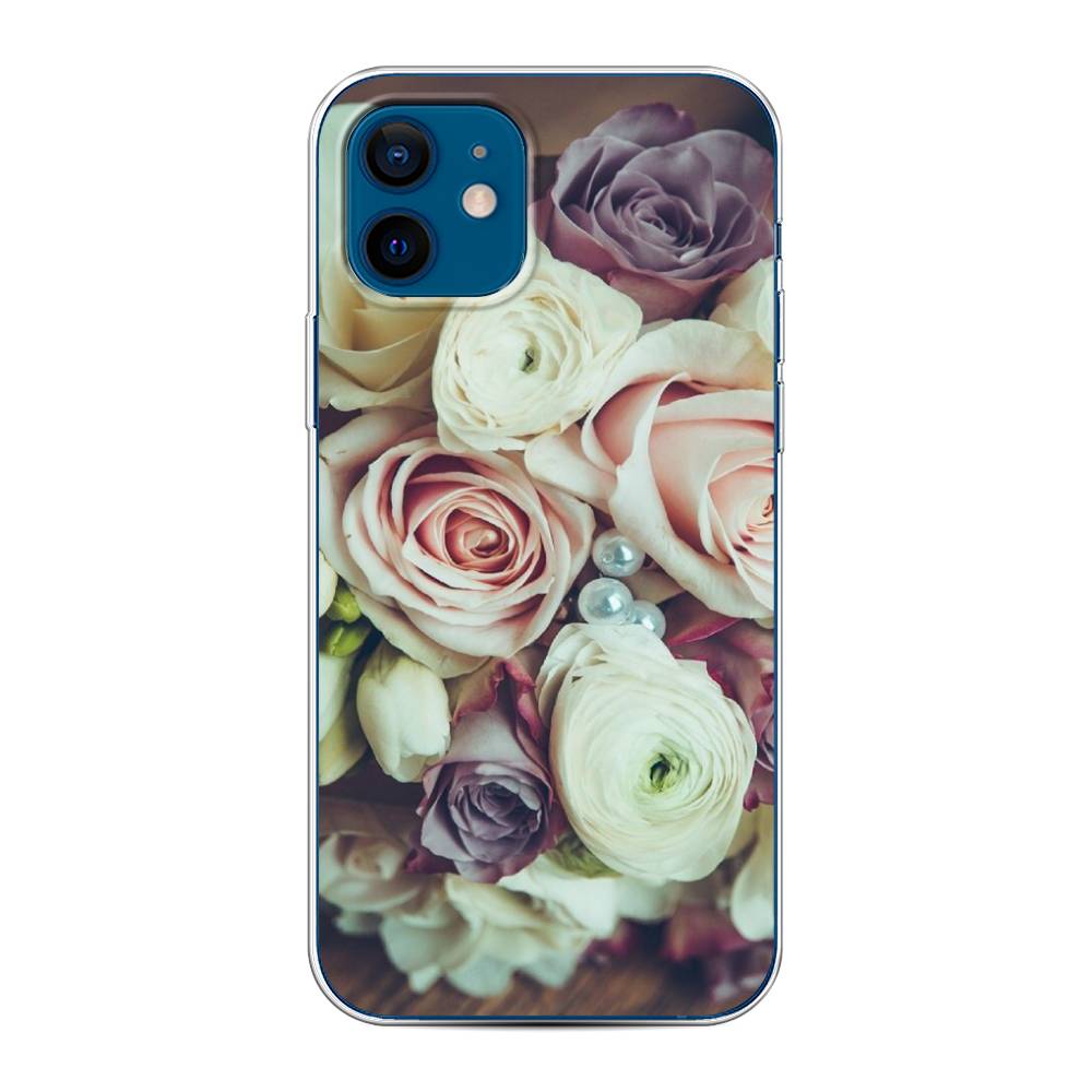 

Чехол для Apple iPhone 12/12 Pro "Свадебный букет", Белый;фиолетовый, 12550-2