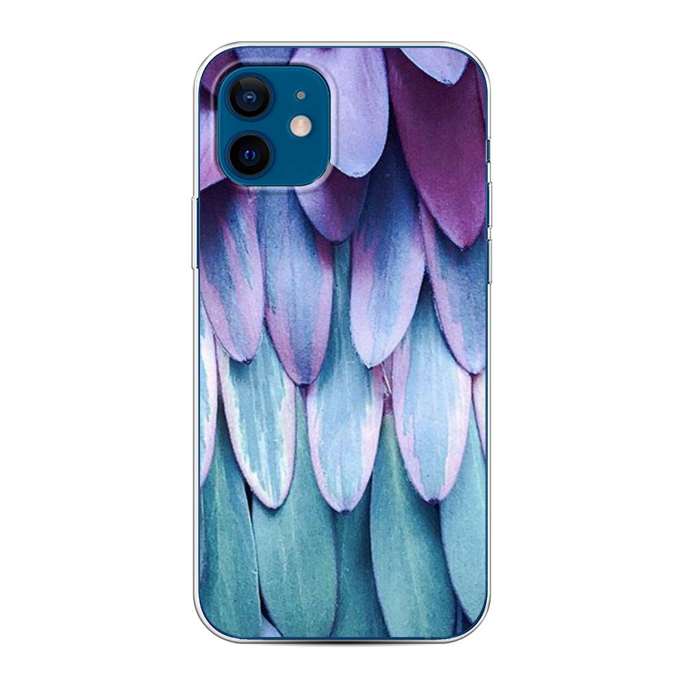 

Чехол для Apple iPhone 12/12 Pro "Синее перо", Фиолетовый;голубой, 12550-3