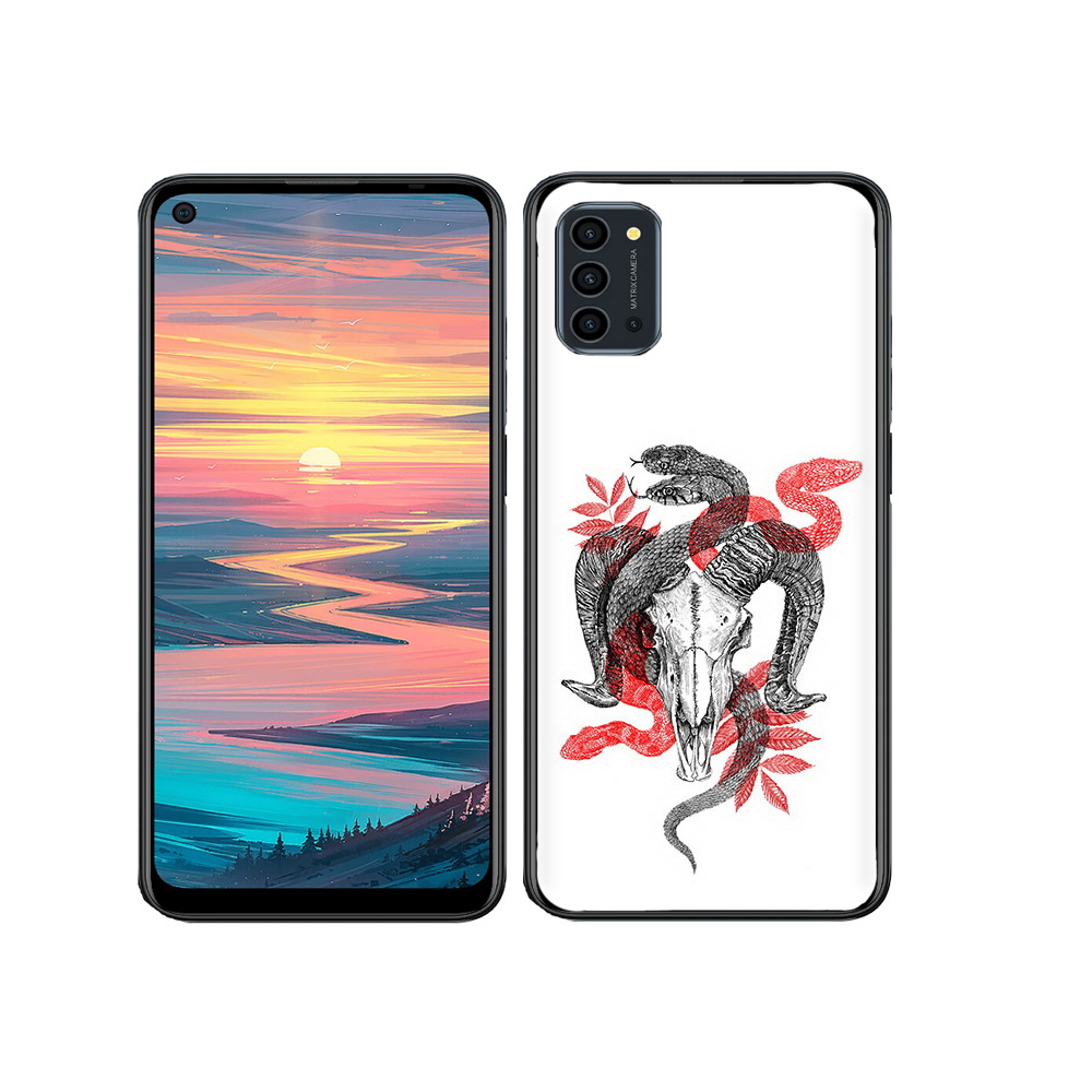 

Чехол MyPads Tocco для Oukitel K9 Pro змея в черепе рисунок, Прозрачный, Tocco