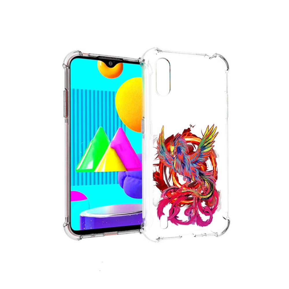 

Чехол MyPads Tocco для Samsung Galaxy M01 красочный феникс (PT151401.486.414), Прозрачный, Tocco