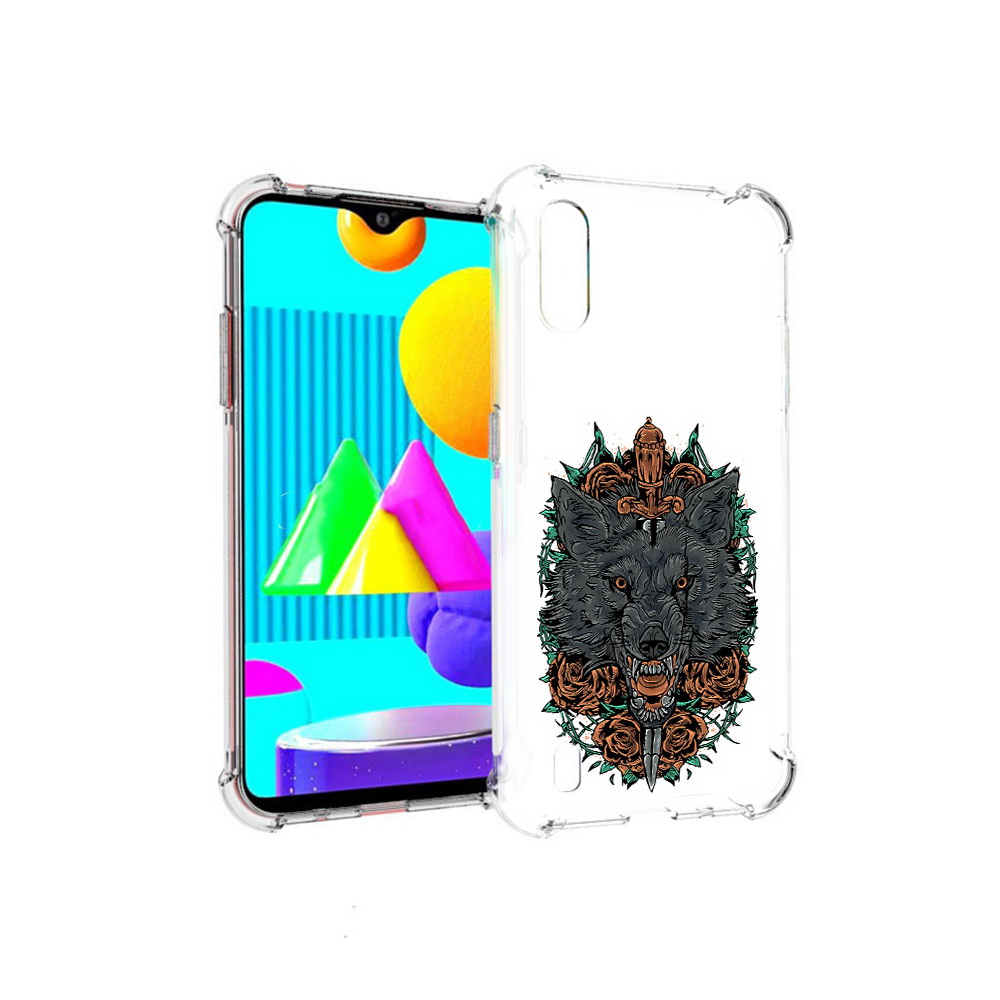 

Чехол MyPads Tocco для Samsung Galaxy M01 красивый злой волк (PT151401.486.409), Прозрачный, Tocco