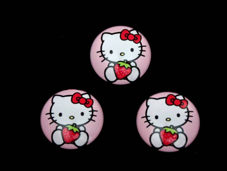 

Кабошоны-фишки стекло 25мм Kitty 7шт 1860-10280а