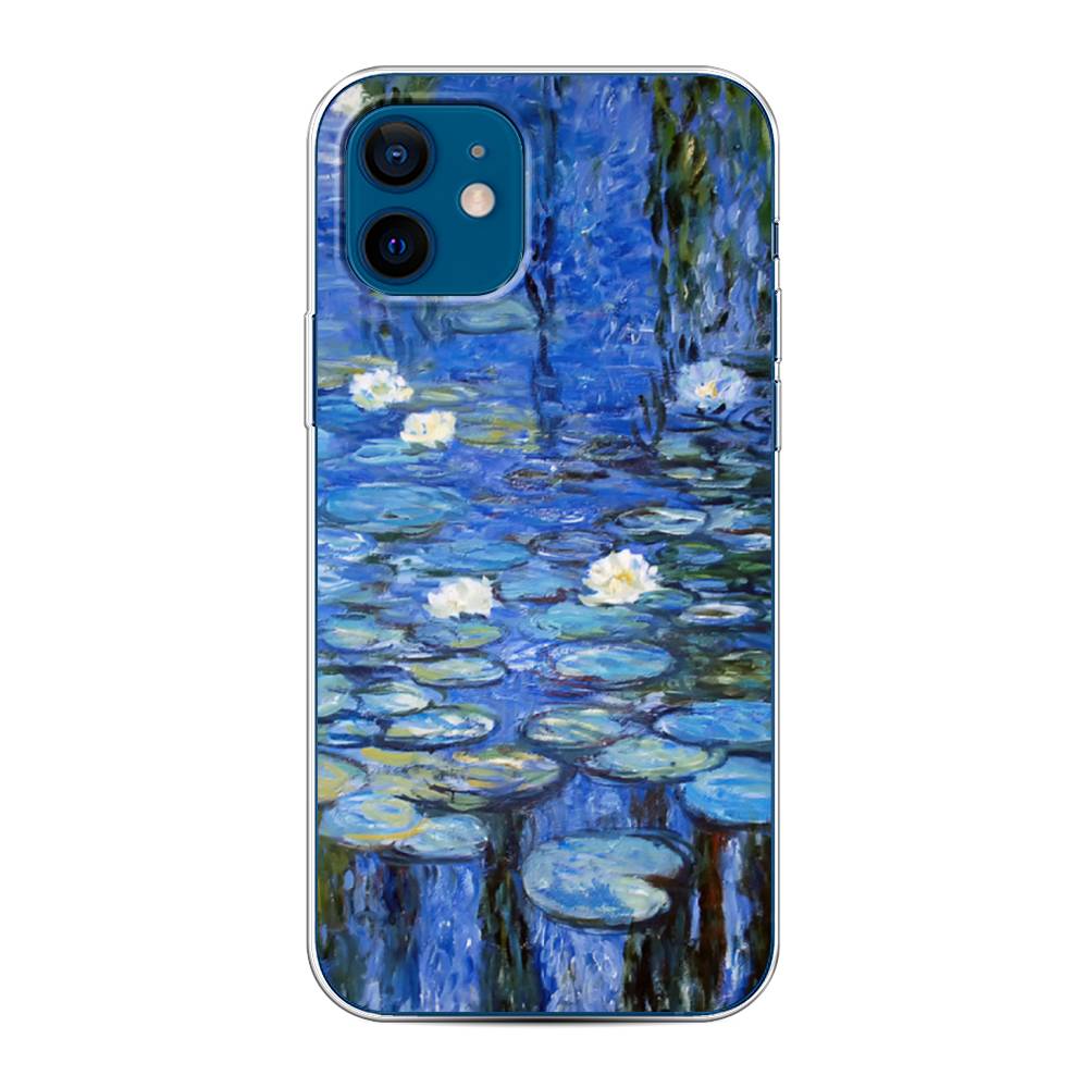 

Чехол для Apple iPhone 12/12 Pro "Нарисованный пруд", Синий;зеленый, 12550-4