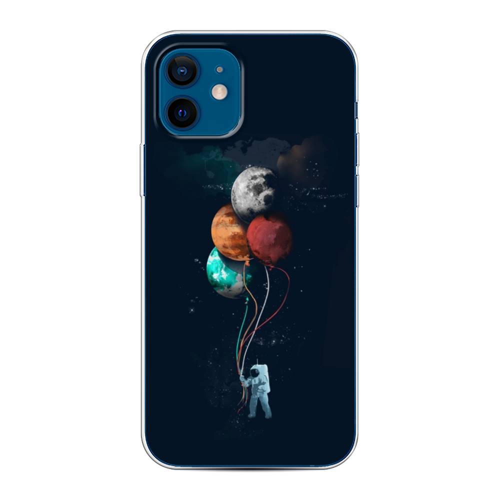 

Чехол на Apple iPhone 12/12 Pro "Космонавт с шариками", Разноцветный, 12550-4