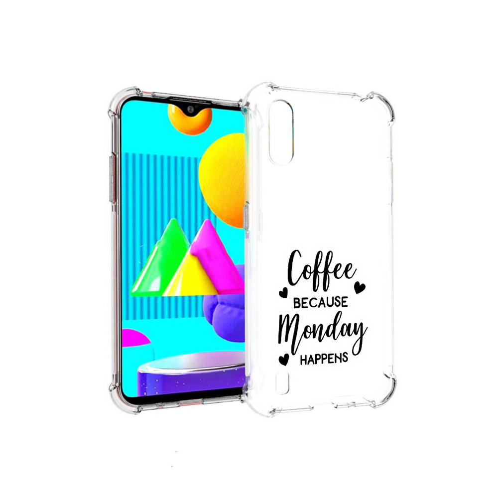 

Чехол MyPads Tocco для Samsung Galaxy M01 кофе и понедельник стал счастливым, Прозрачный, Tocco