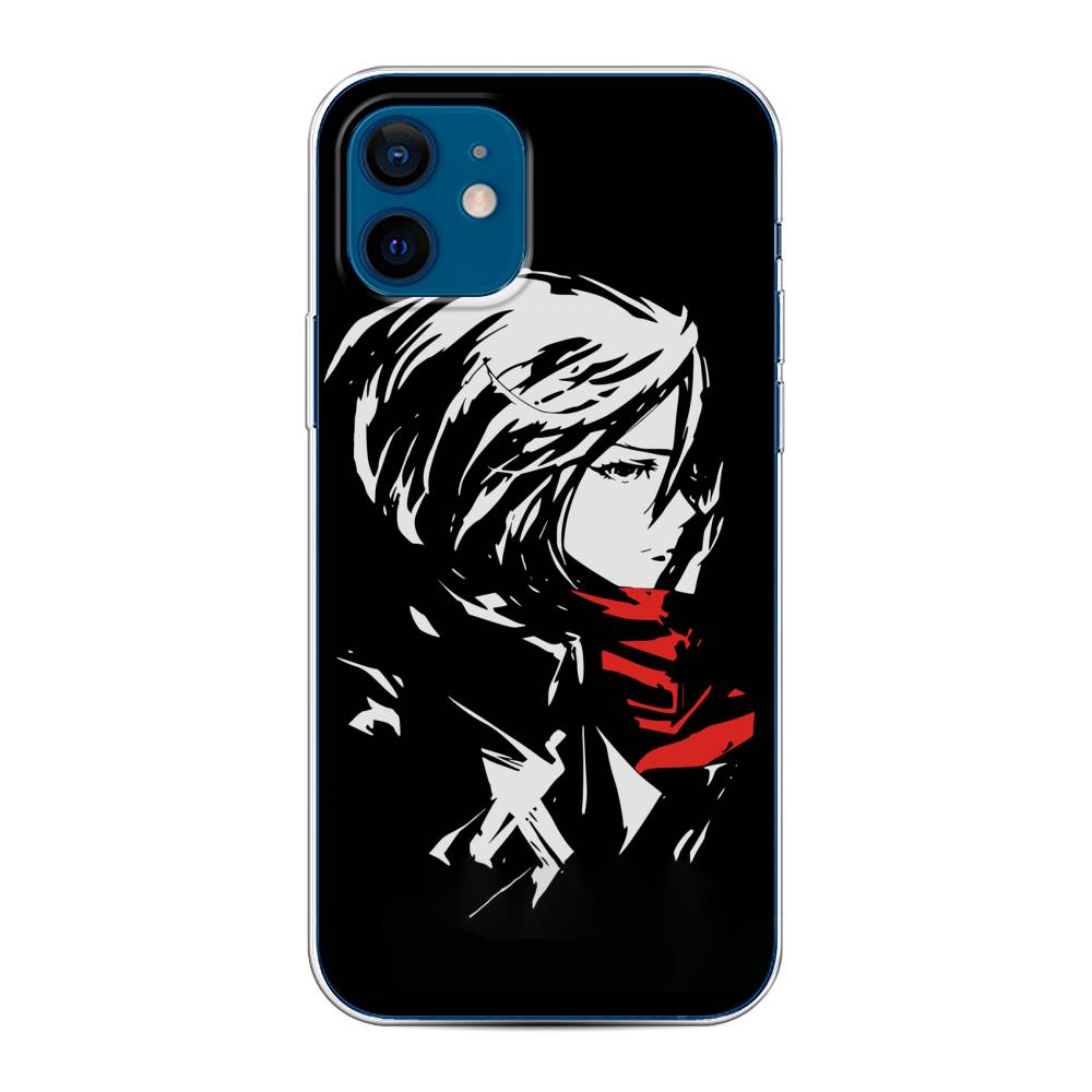 

Чехол для Apple iPhone 12/12 Pro "Микаса минимализм", Черный;серый;красный, 12550-4