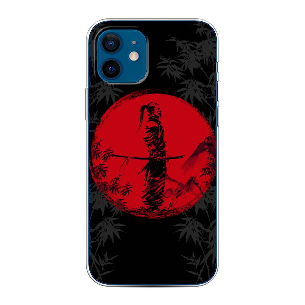 

Чехол на Apple iPhone 12/12 Pro "Самурай на красном фоне", Черный;красный;серый, 12550-4