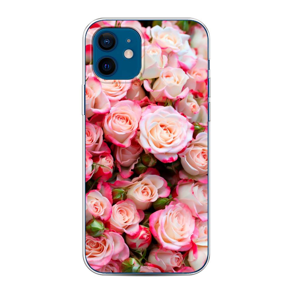 

Чехол на Apple iPhone 12/12 Pro "Много роз", Розовый, 12550-2