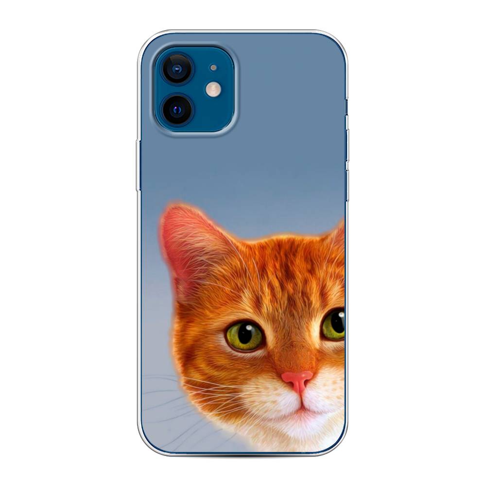 

Чехол на Apple iPhone 12/12 Pro "Любопытный котик", Коричневый, 12550-1