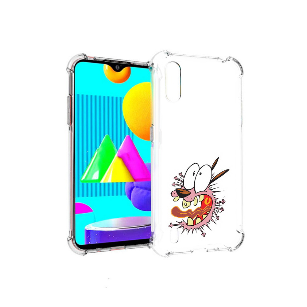 

Чехол MyPads Tocco для Samsung Galaxy M01 испуганный бобик (PT151401.486.381), Прозрачный, Tocco