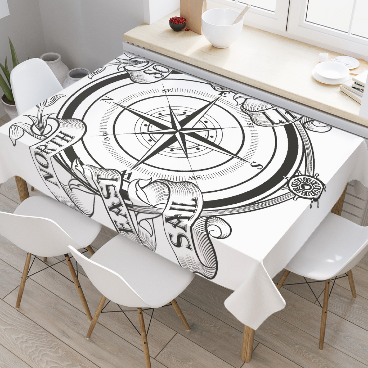 

Скатерть прямоугольная JoyArty "Морская навигация" из оксфорда, 120x145 см, Морская навигация