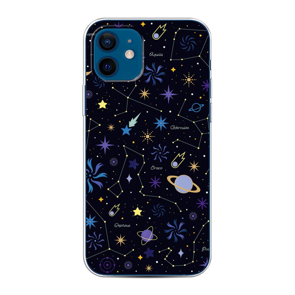 

Чехол на Apple iPhone 12/12 Pro "Цветной космос", Желтый, 12550-2