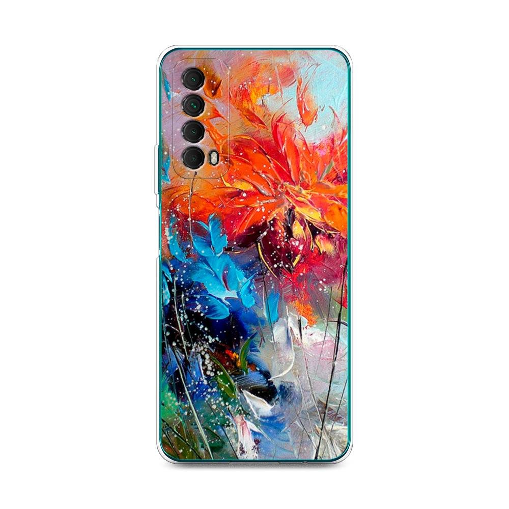

Чехол для Huawei P Smart 2021 "Абстрактные цветы", Оранжевый;синий, 6104750-4