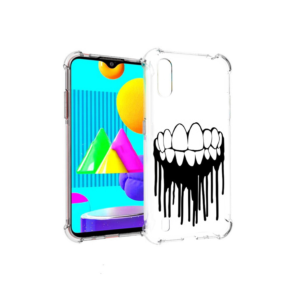 

Чехол MyPads Tocco для Samsung Galaxy M01 зубы (PT151401.486.372), Прозрачный, Tocco