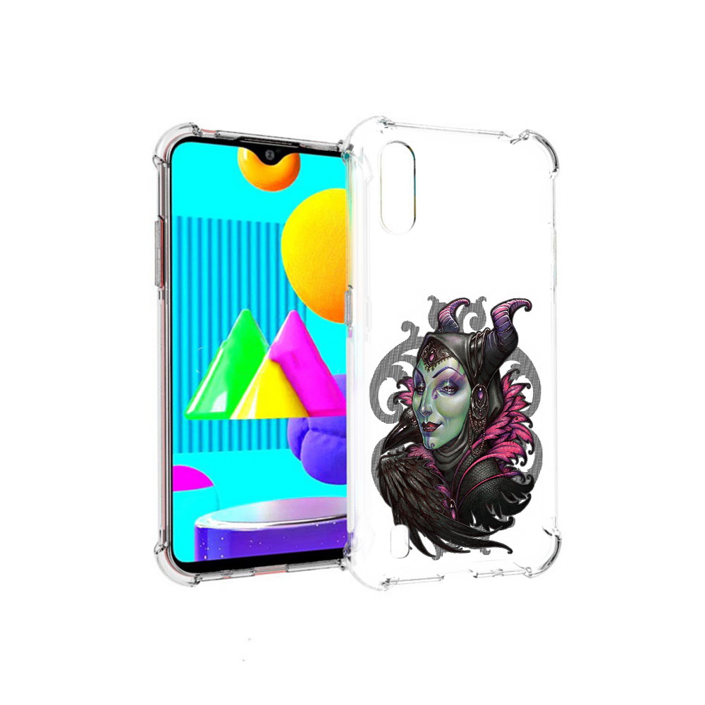 

Чехол MyPads Tocco для Samsung Galaxy M01 зеленая девушка с вороном (PT151401.486.357), Прозрачный, Tocco