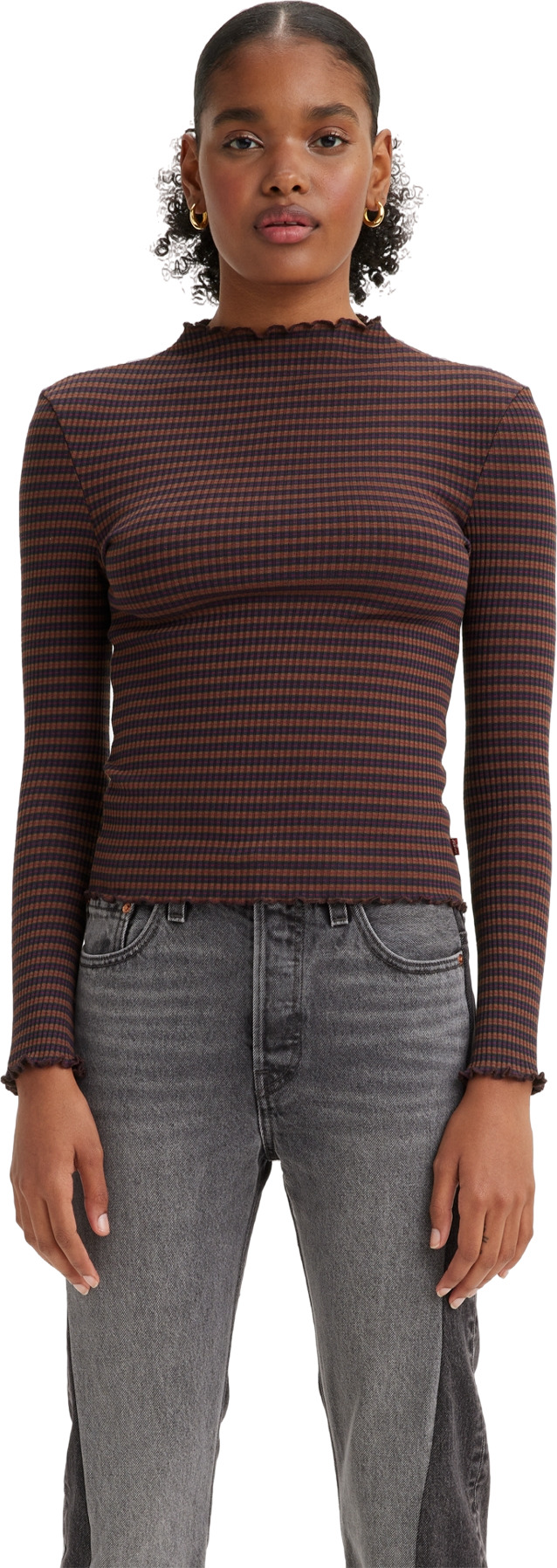 

Лонгслив женский Levi's A4422 коричневый M, A4422