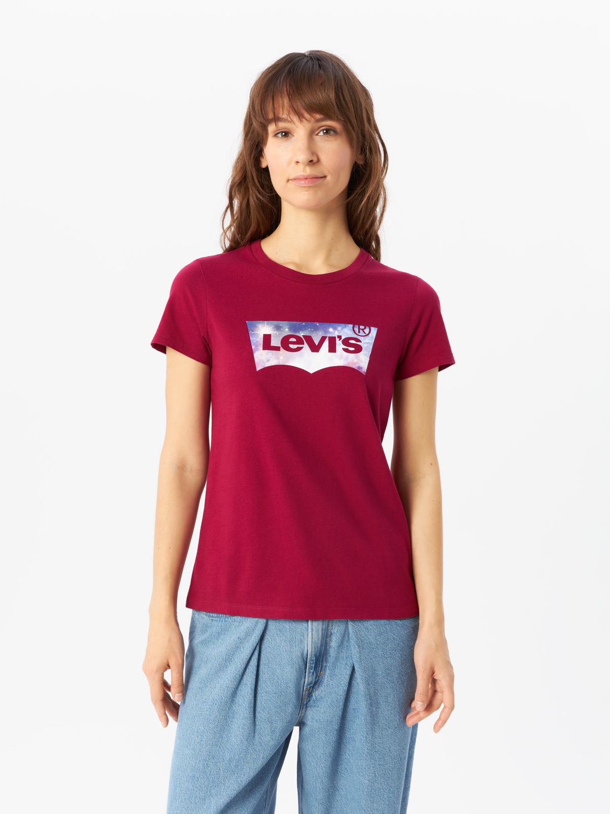 Футболка женская Levi's 17369-2024 бордовая XS