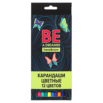 

Карандаши цветные Вандер Флайт 12 цветов, Разноцветные