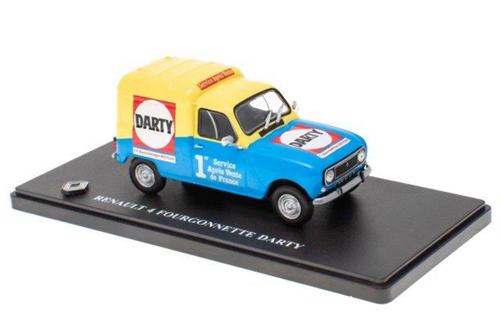 

Модель коллекционная ALTAYA Renault 4 fourgonnette darty 1980, Желтый