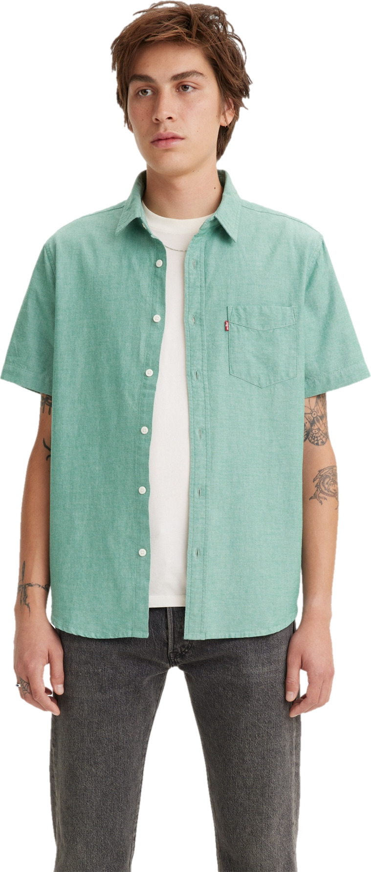 Рубашка мужская Levi's 86627 зеленая L