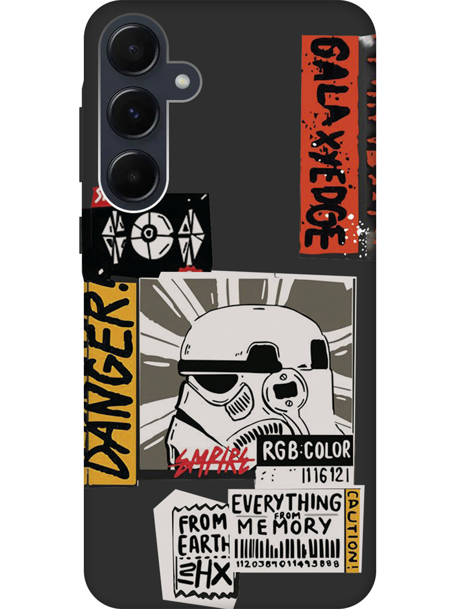 

Чехол на Samsung Galaxy A35 "Stormtrooper Stickers" Soft Touch черный, Черный;белый, 20012131