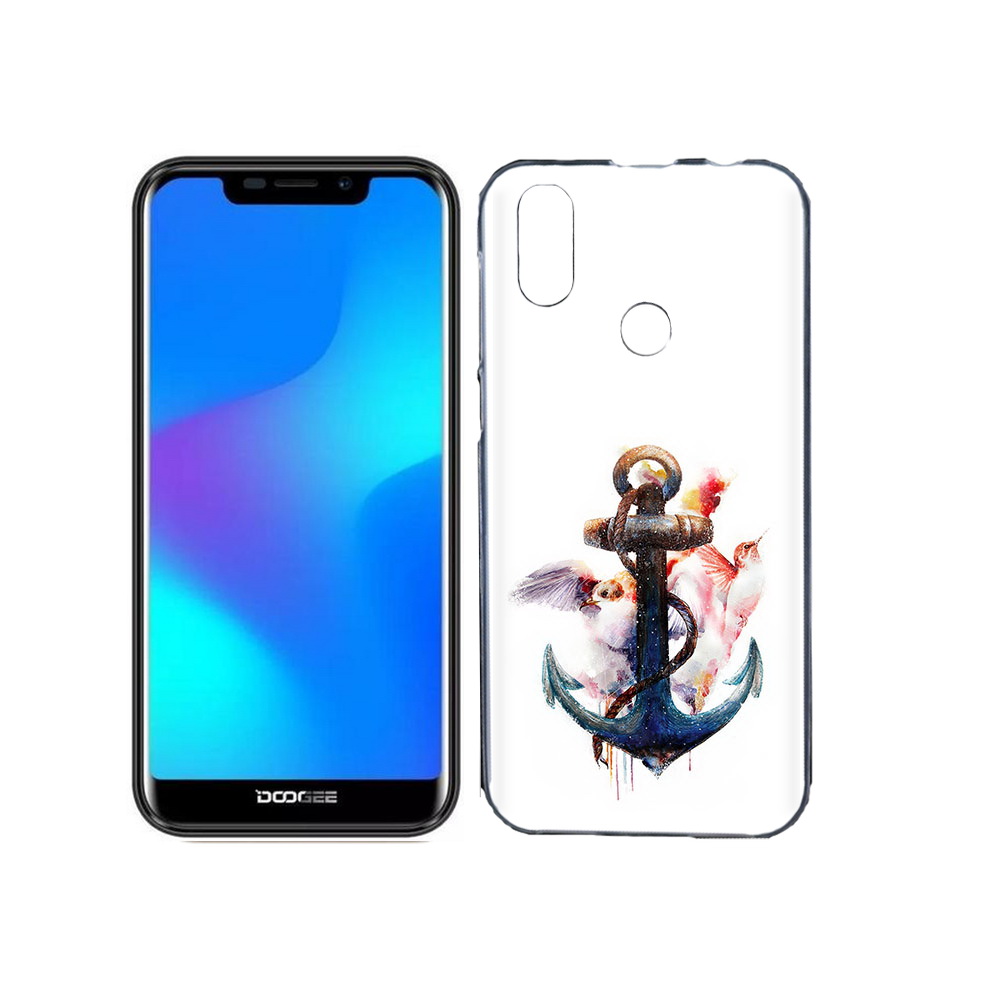 

Чехол MyPads Tocco для Doogee X70 якорь с птицами, Прозрачный, Tocco