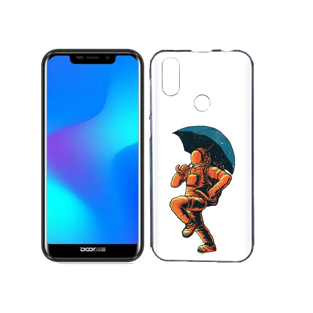 

Чехол MyPads Tocco для Doogee X70 шагающий космонавт с зонтом, Прозрачный, Tocco