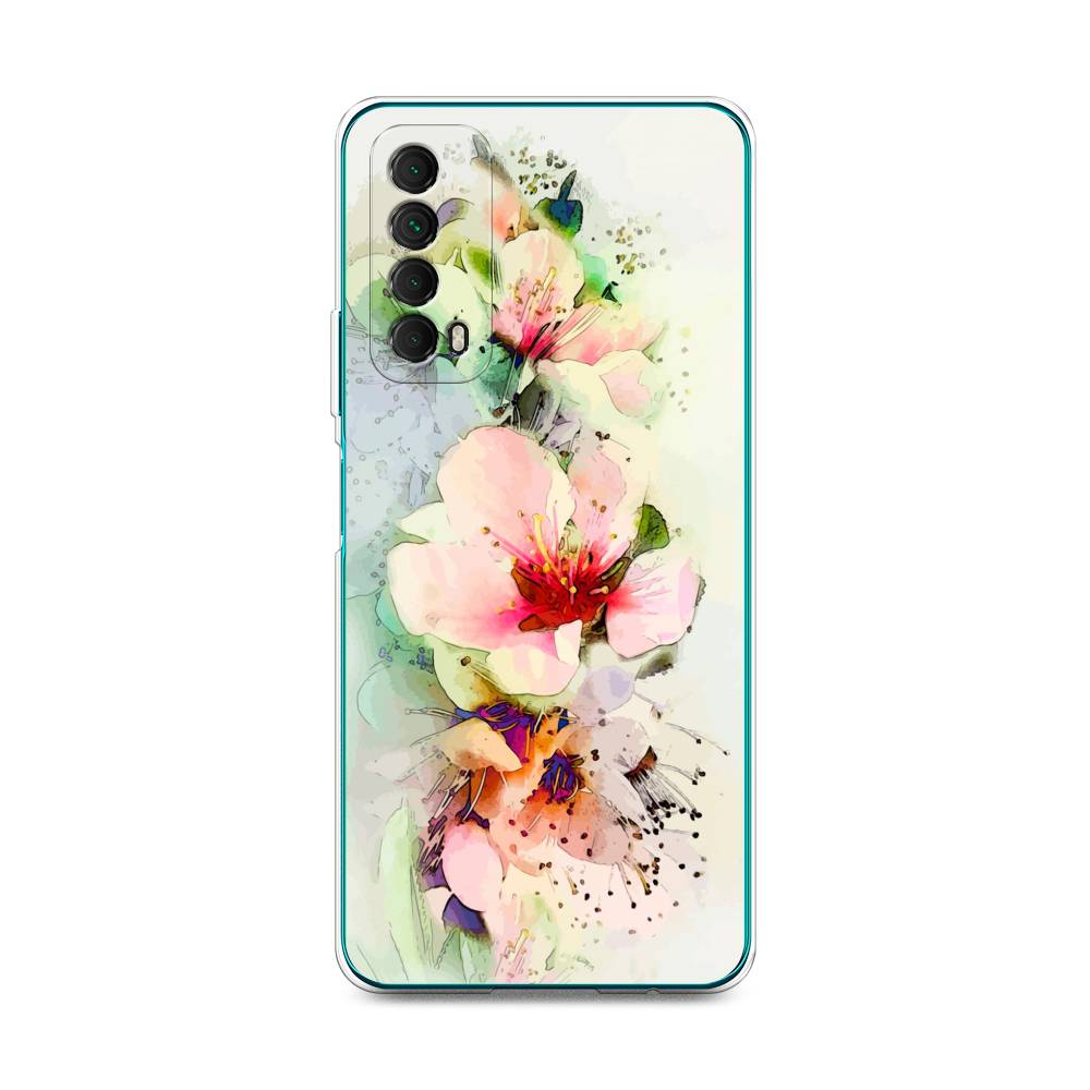 

Чехол для Huawei P Smart 2021 "Нежные цветы", Зеленый;розовый, 6104750-2