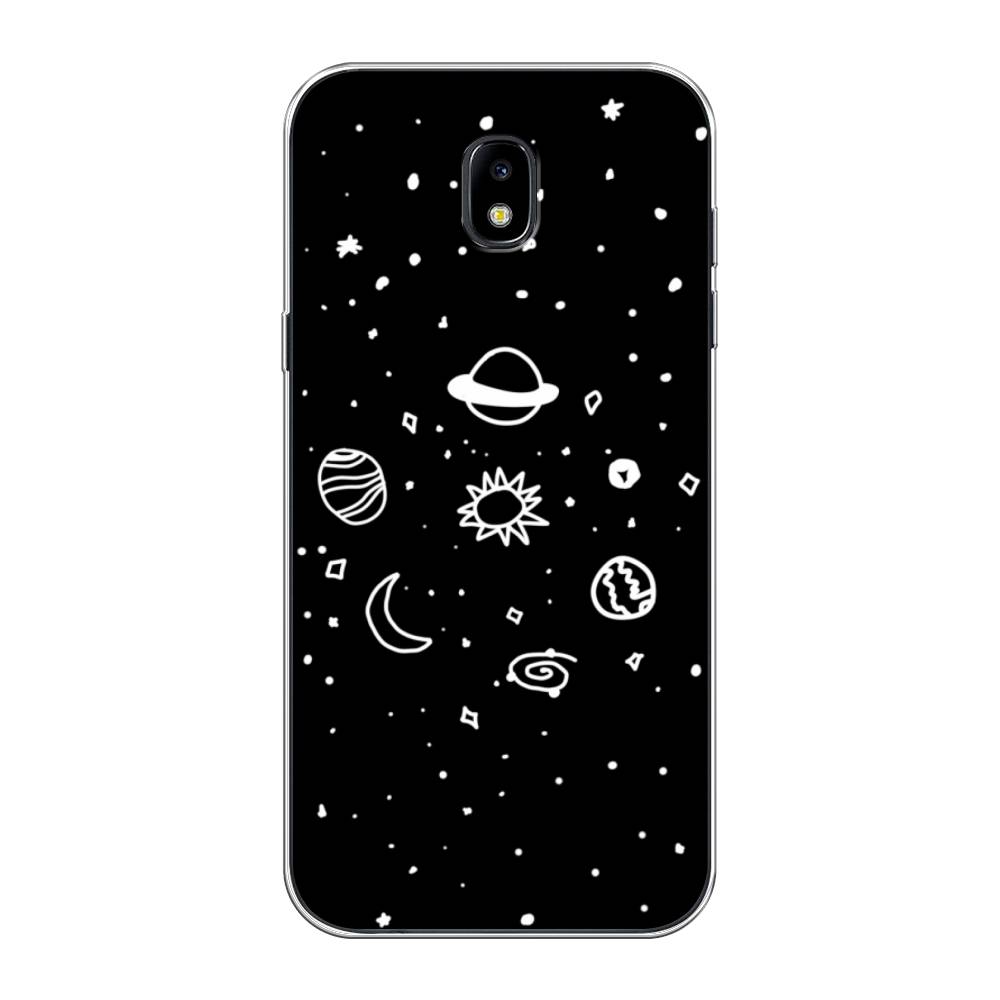 

Чехол на Samsung Galaxy J5 2017 "Дудл солнечной системы", Бежевый;серый, 22850-2