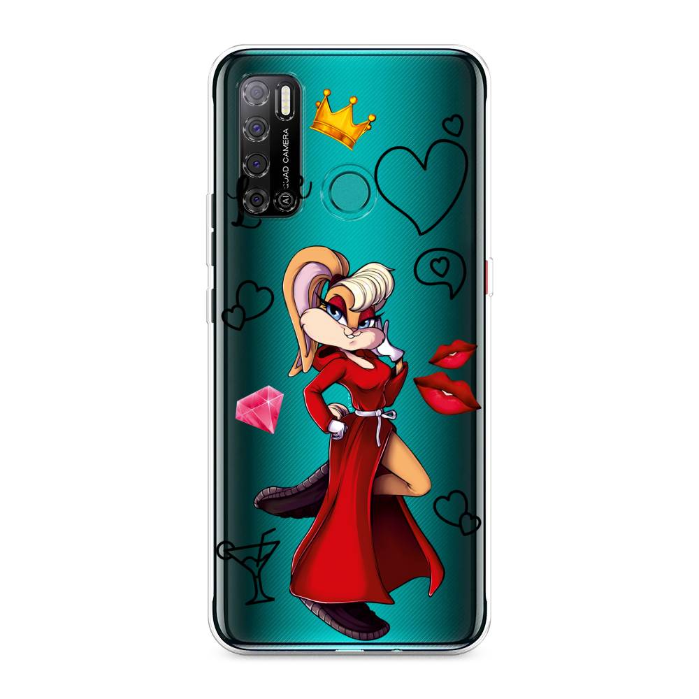 

Чехол на Tecno Pouvoir 4 "Rich Lola Bunny", Красный;бежевый;оранжевый, 300350-6