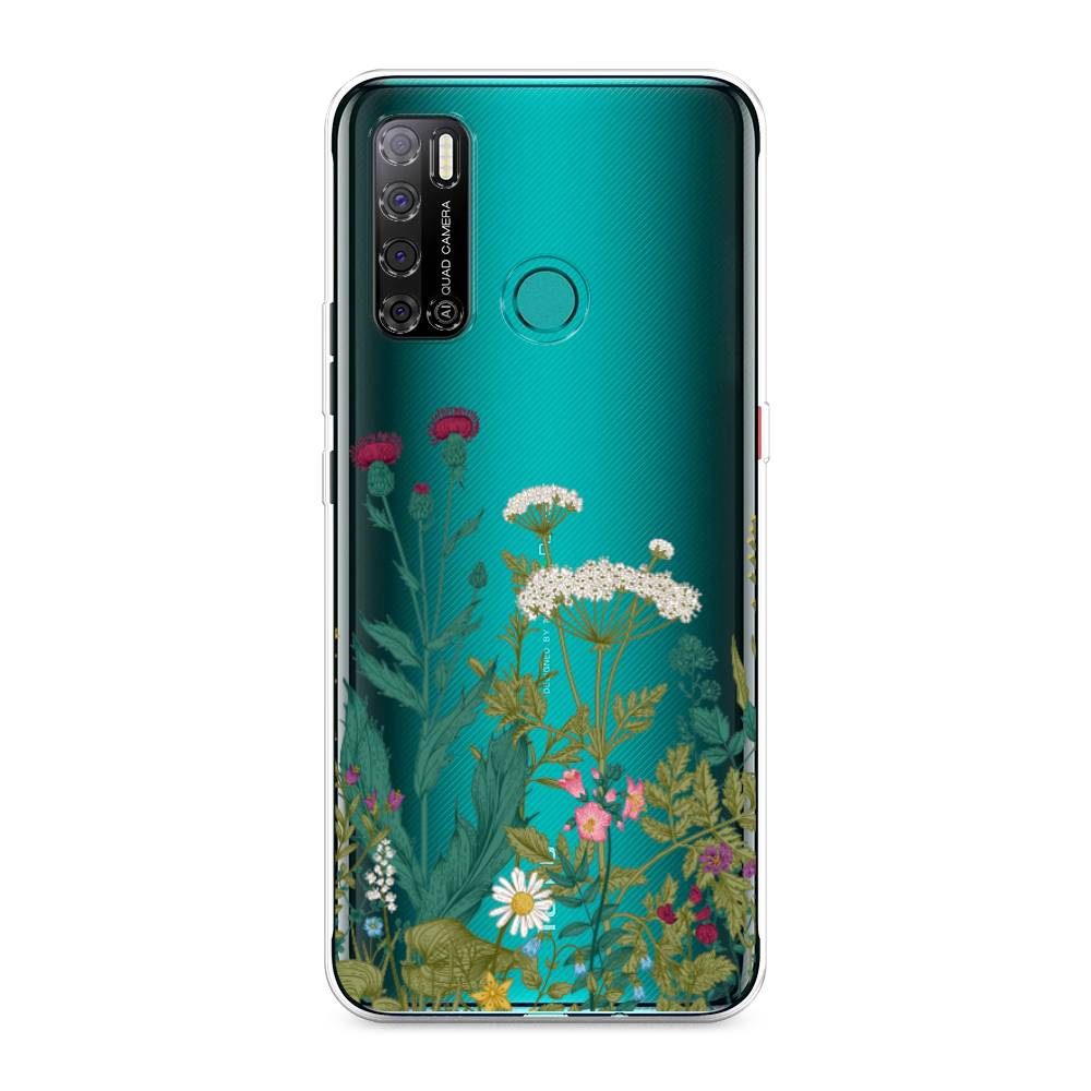 

Чехол на Tecno Pouvoir 4 "Дикие полевые цветы", Зеленый;розовый;белый, 300350-2