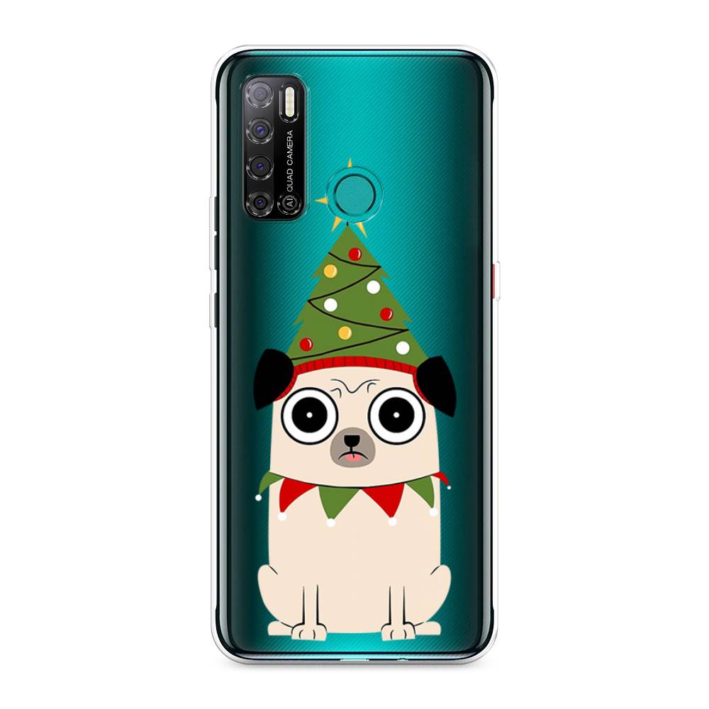 

Чехол на Tecno Pouvoir 4 "Собачка с ёлочкой", Бежевый;красный;зеленый, 300350-1
