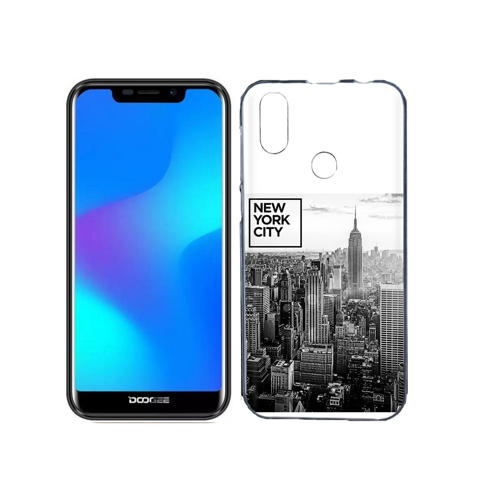 

Чехол MyPads Tocco для Doogee X70 черно белый ньюерк, Прозрачный, Tocco