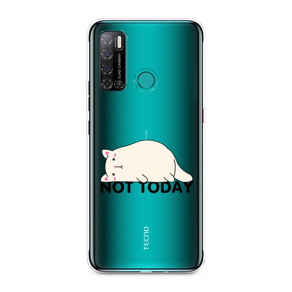 

Чехол на Tecno Pouvoir 4 "Cat not today", Белый;розовый;черный, 300350-1