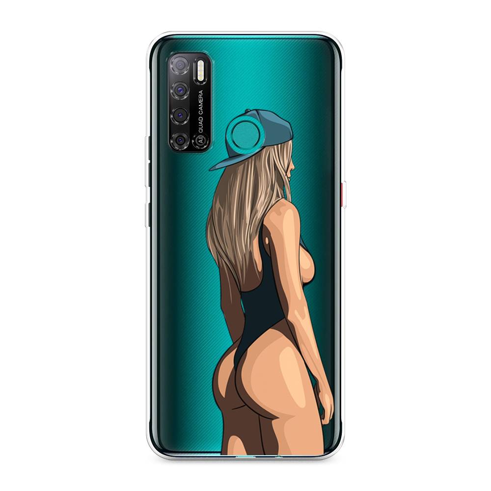 

Чехол на Tecno Pouvoir 4 "Девушка в черном купальнике", Зеленый;бежевый;черный, 300350-6