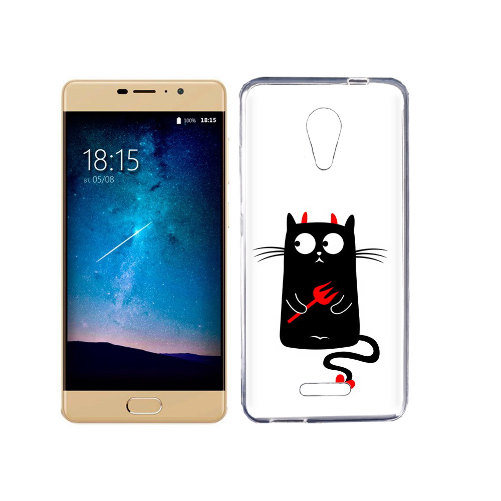 

Чехол MyPads Tocco для BQ 5201 Space Кот демон, Прозрачный, Tocco