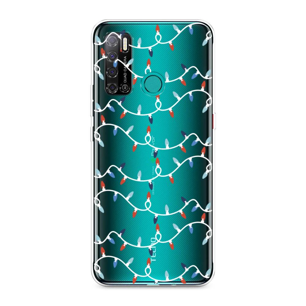 

Чехол на Tecno Pouvoir 4 "Разноцветная гирлянда", Белый;красный;синий, 300350-5