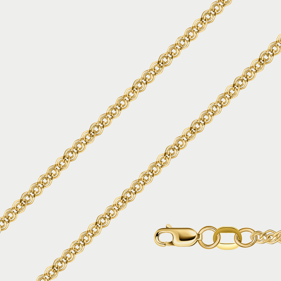 

Цепочка из золота 45 см GOLD CENTER НЦ 15-200ПГ 0.60, Золотистый, НЦ 15-200ПГ 0.60