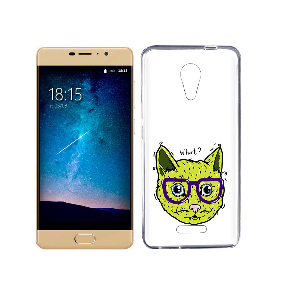 

Чехол MyPads Tocco для BQ 5201 Space Зеленый кот, Прозрачный, Tocco