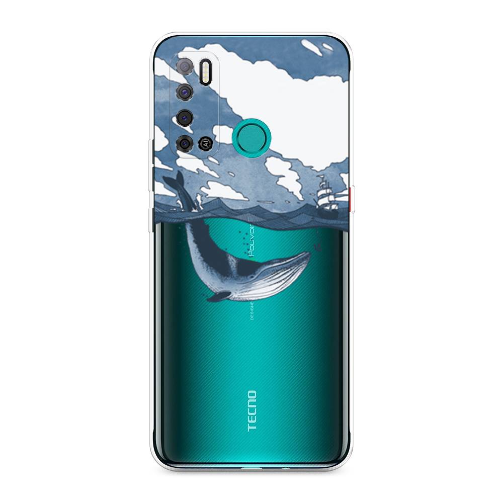 

Чехол на Tecno Pouvoir 4 "Большой кит", Синий, 300350-1