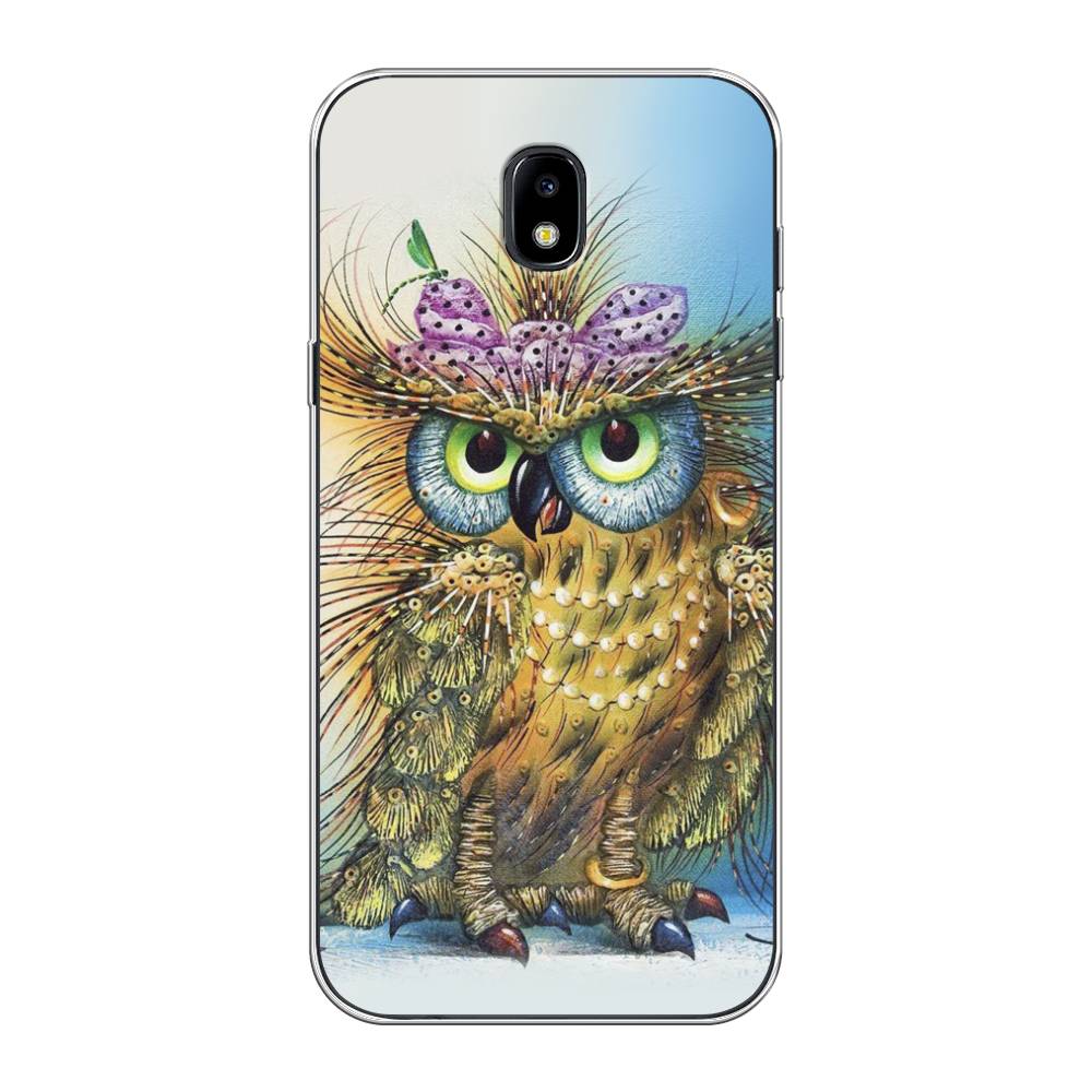

Чехол на Samsung Galaxy J5 2017 "Модная сова", Коричневый;голубой, 22850-1