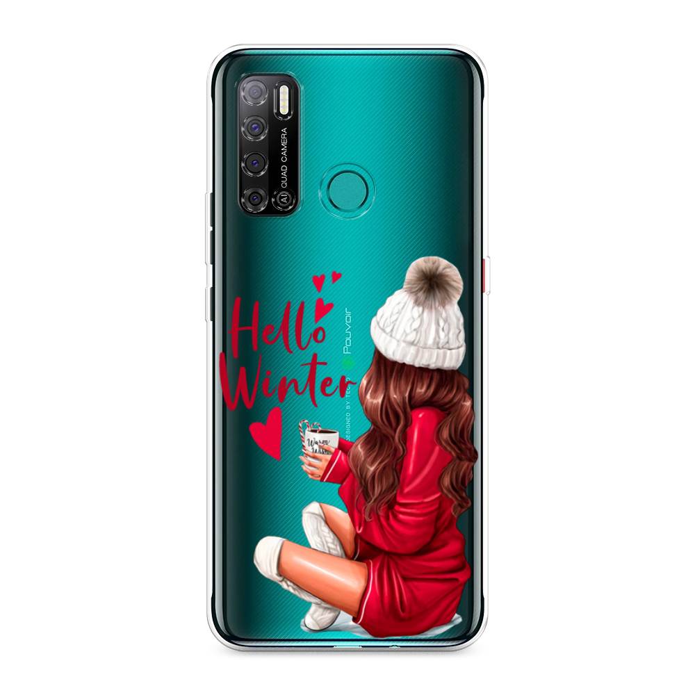 

Чехол на Tecno Pouvoir 4 "Hello winter", Красный;белый;коричневый, 300350-5