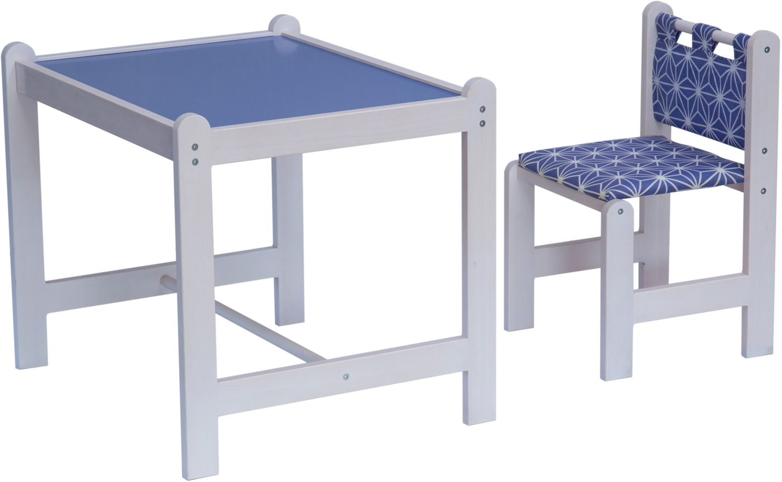 фото Комплект гном стол + стул pixy 62x52 см синий