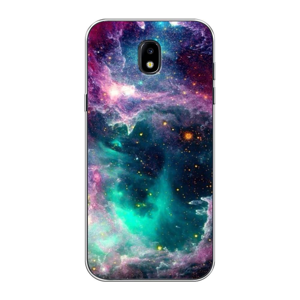 

Чехол на Samsung Galaxy J5 2017 "Звездные облака", Розовый;бежевый, 22850-2