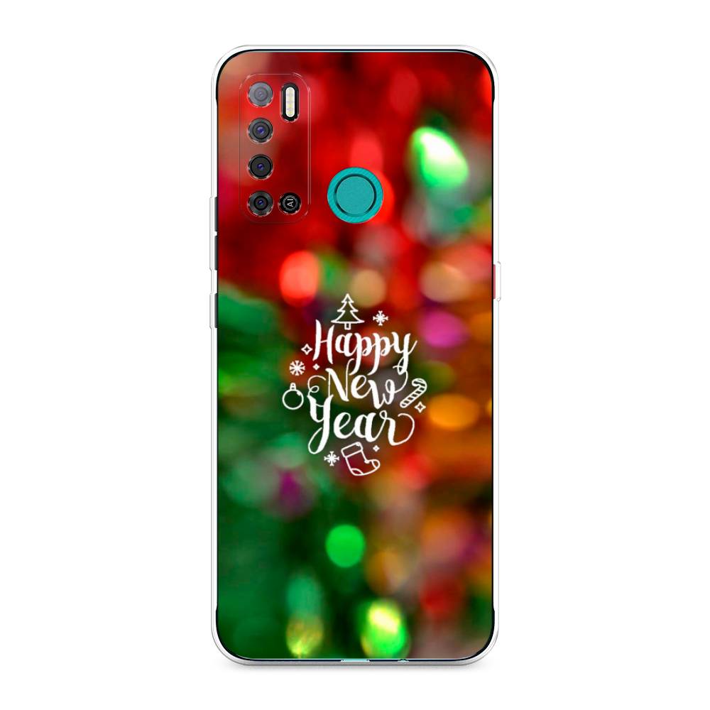

Чехол на Tecno Pouvoir 4 "Новый Год на елке", Зеленый;красный;желтый, 300350-5