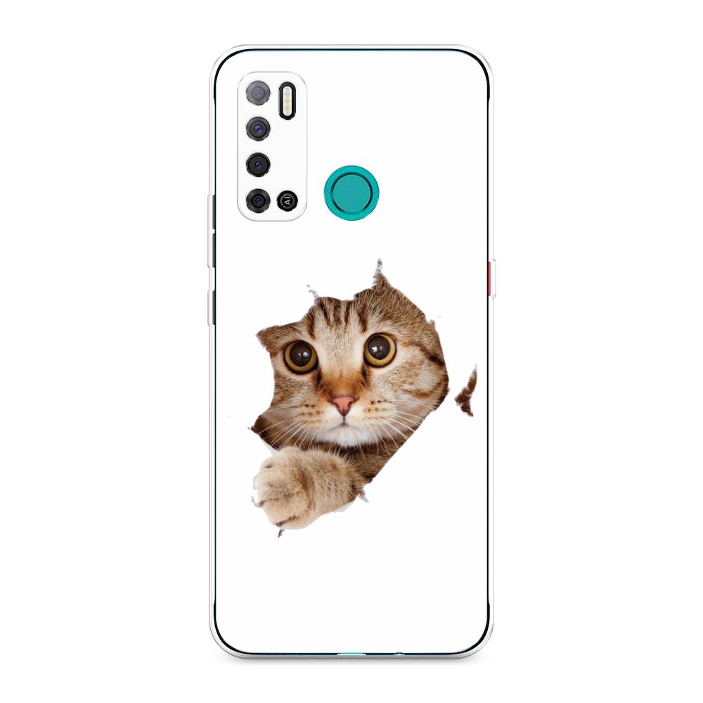 

Чехол на Tecno Pouvoir 4 "Кот и бумага", Белый;коричневый, 300350-1