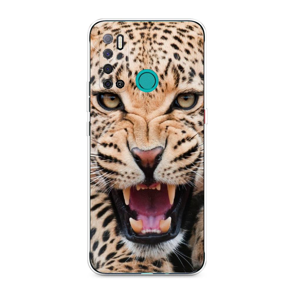 

Чехол на Tecno Pouvoir 4 "Леопард 3d", Бежевый;черный, 300350-6