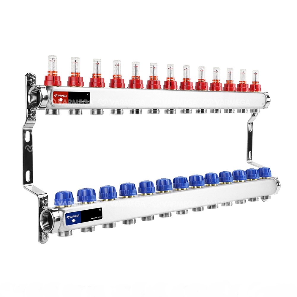 Распределительный коллектор группа с расходомерами Varmega VM15113 ВР 1 на 13 контуров 16500₽