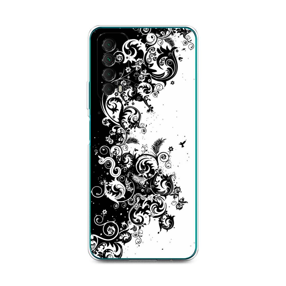 

Чехол для Huawei P Smart 2021 "Черно белый узор", Белый;черный;серый, 6104750-3